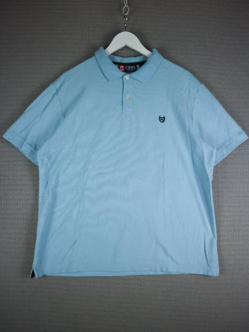 Chaps Ralph Lauren Light Blue Button Up Polo Shirt Mens XL